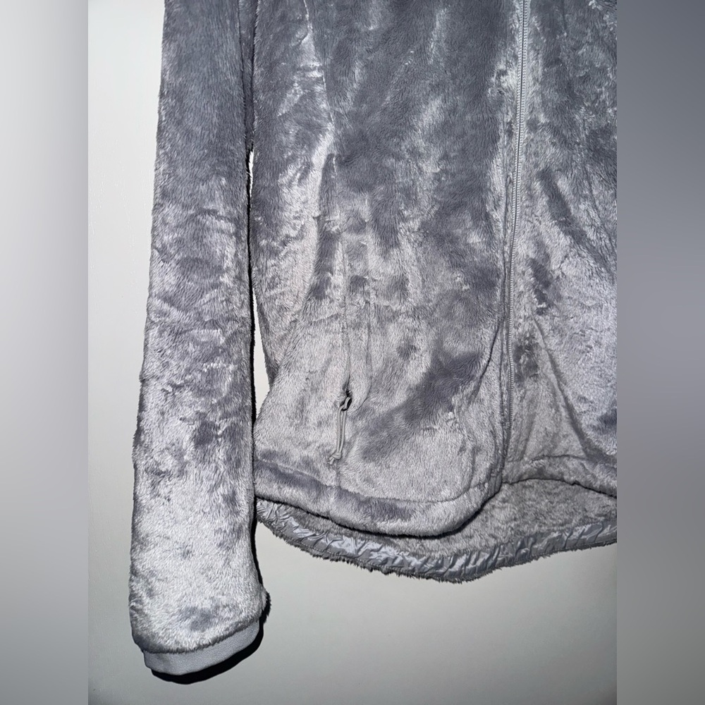 The North Face Cancer Awareness Osito Jacket Women Size Medium Silver Polyester - Picture 6 of 13